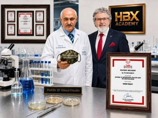 HBX Academy, "Antiviral ve antibakteriyel &ouml;zelliğe sahip koruyucu maske&rsquo; patenti aldı

