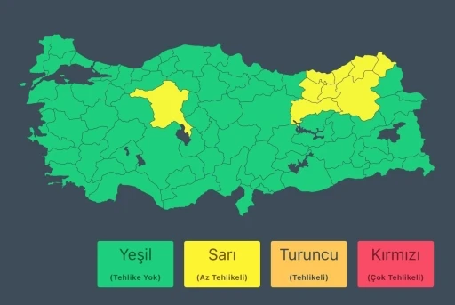 İçişleri Bakanlığı’ndan 9 il için sarı kodlu uyarı
