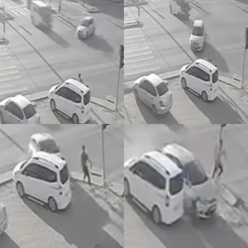 İki  ayrı kazada saniselerle ölümden kurtuluş: O anlar kamerada
