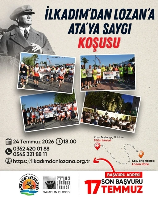 İlkadım&rsquo;dan Lozan&rsquo;a Ata&rsquo;ya Saygı Koşusu
