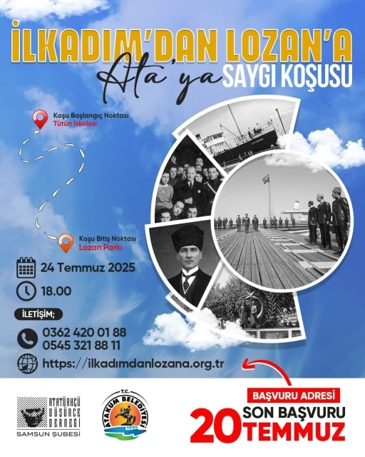 İlkadım’dan Lozan’a Ata’ya saygı koşusu
