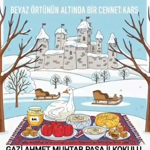 İlkokul &ouml;ğrencilerinden Kars&rsquo;ın doğal ve tarihi g&uuml;zelliklerine tanıtım videosu
