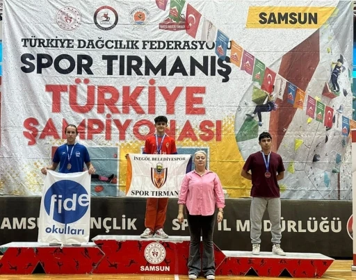 İnegöl Belediyesporlu sporculardan, spor tırmanışta Türkiye dereceleri
