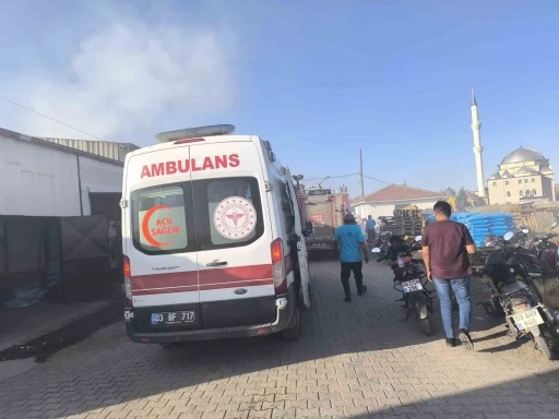 İş yerinde t&uuml;p patlaması sonrası yangın &ccedil;ıktı
