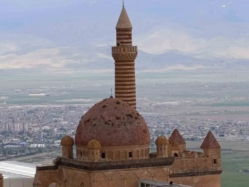 İshakpaşa Sarayı&rsquo;nın kubbesindeki otlar ziyaret&ccedil;ilerin dikkatini &ccedil;ekti
