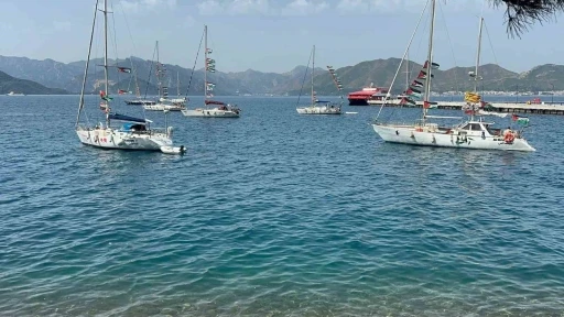 İsrail zulm&uuml;ne uğrayan "Global Sumud Filosu"ndan bir grup Marmaris&rsquo;e geldi
