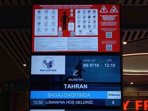 İstanbul Havalimanı&rsquo;nda İran u&ccedil;uşları yeniden başladı