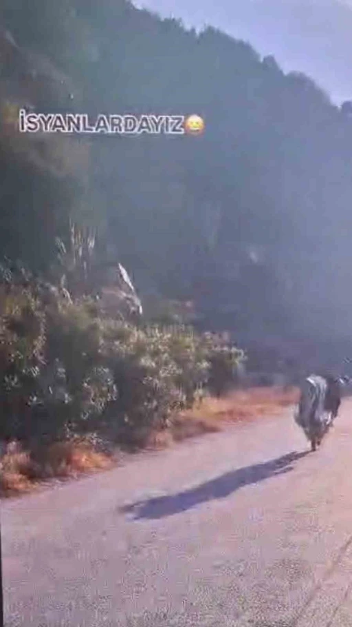 &lsquo;İsyanlardayız&rsquo; yazılı video paylaşımları yapan motosikletliye ceza uygulandı
