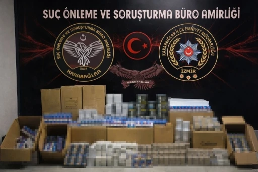 İzmir&rsquo;de ka&ccedil;ak sigara operasyonu: 500 bin adet makaron ele ge&ccedil;irildi
