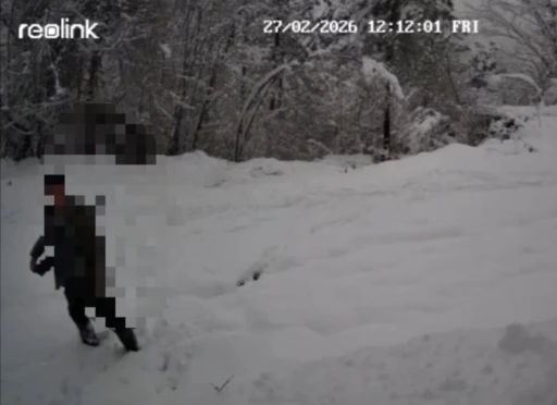 Ka&ccedil;ak avlanan şahıs fotokapana yakalandı
