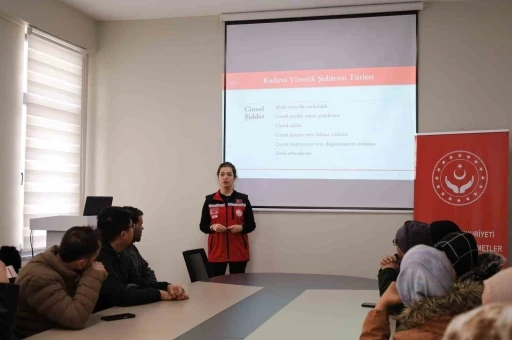 Kadına y&ouml;nelik şiddetle m&uuml;cadele eğitimi verildi
