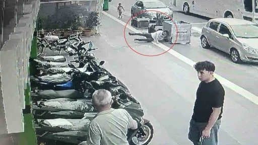 Kafasını çöp konteynerine çarptı, kimse hastaneye gitmeye ikna edemedi
