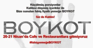 Kafe ve restoranlara fahiş fiyat boykotu