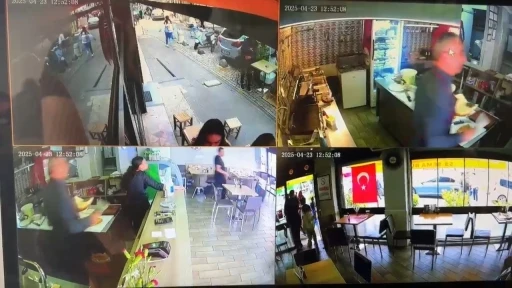 Kafe ve restoranlardaki kaçış anı kameraya yansıdı
