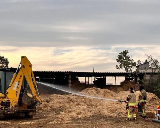 Kahramanmaraş’ta samanlık yangını

