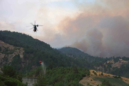 Kahramanmaraş’ta yangına havadan karadan müdahale sürüyor
