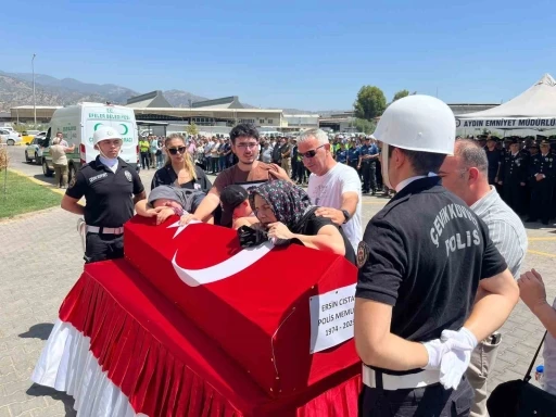 Kalp krizi geçirip hayatını kaybeden polis memuru için tören düzenlendi
