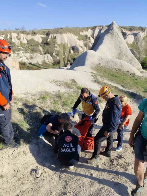 Kapadokya’yı gezerken yaralanan İspanyol turist kurtarıldı
