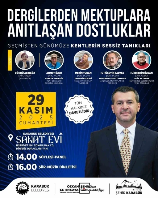 Karabük Belediyesi &quot;Kentlerin Sessiz Tanıkları&quot; paneline ev sahipliği yapacak
