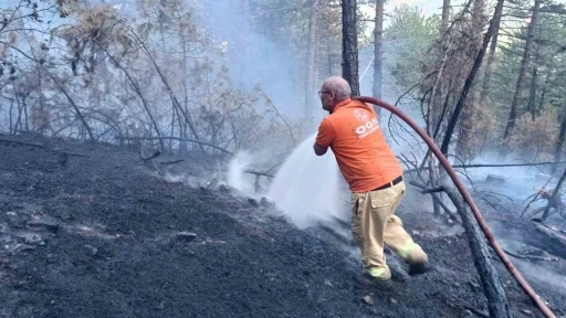 Karab&uuml;k&rsquo;te &ccedil;ıkan &ouml;rt&uuml; yangını kontrol altına alındı
