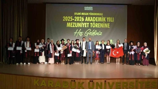 Karab&uuml;k&rsquo;te meslek y&uuml;ksekokullarında mezuniyet coşkusu

