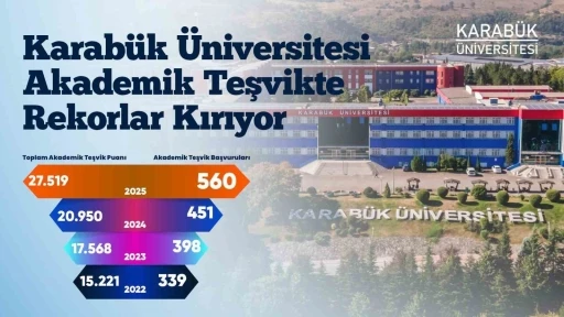 Karab&uuml;k &Uuml;niversitesi akademik teşvikte y&uuml;kselişini s&uuml;rd&uuml;r&uuml;yor
