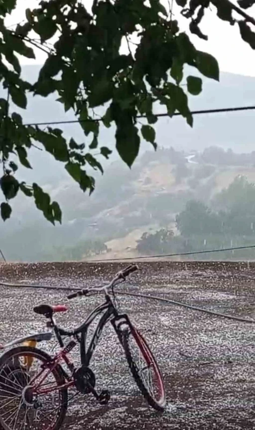 Karakoçan’da dolu yağışı

