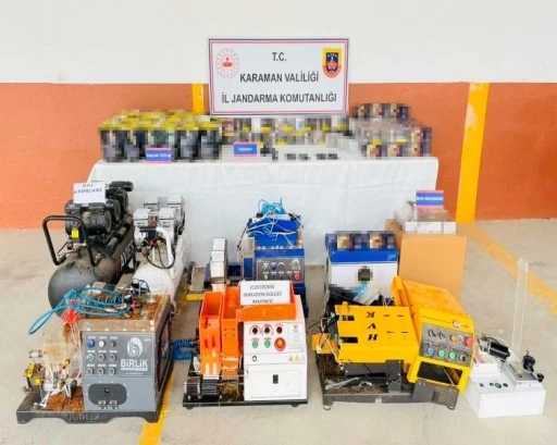 Karaman’da 35 bin 100 adet makaron ele geçirildi
