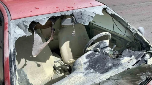 Karaman’da park halindeki otomobil yandı
