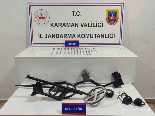 Karaman’da uyuşturucu ile tarihi eserler ele geçirildi
