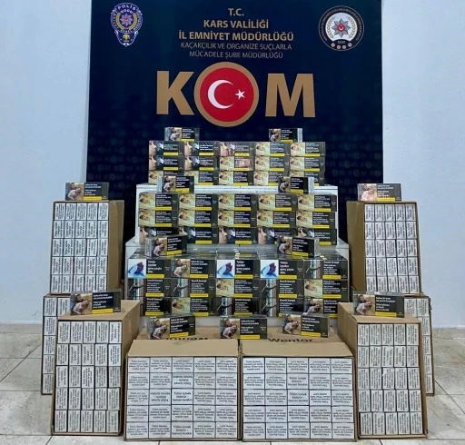 Kars’ta 130 bin boş makaron ele geçirildi

