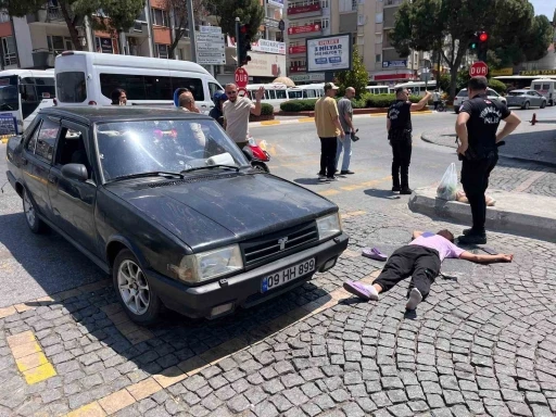 Karşıya ge&ccedil;mek istedi, otomobil &ccedil;arptı: 1 yaralı

