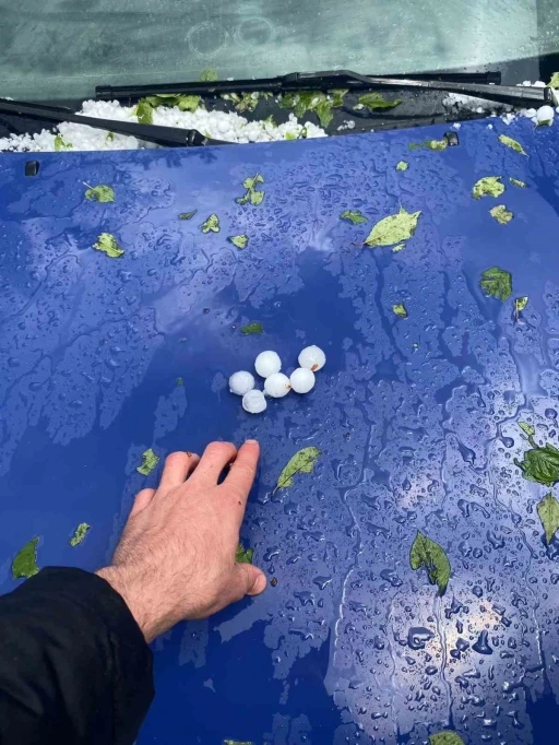Kastamonu&rsquo;da dolu yağışı etkili oldu

