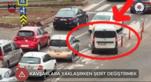 Kavşaklara yaklaşırken şerit değiştiren s&uuml;r&uuml;c&uuml;ler dronla tespit edildi

