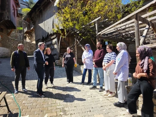 Kaymakam Arıkan&rsquo;dan Ap&ccedil;ağa k&ouml;y&uuml;nde restorasyon &ccedil;alışmaları incelemesi

