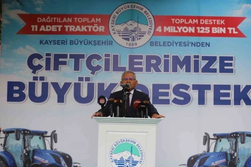 Kayseri büyükşehir’den çiftçiye ve üreticiye 6 yılda dev destek
