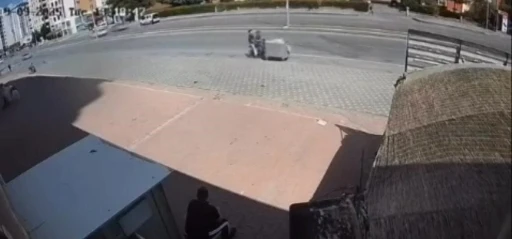 Kayseri’de kahkahaya boğan kaza
