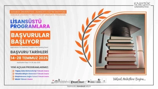 KBÜ’de lisansüstü programlara başvurular 14 Temmuz’da başlayacak
