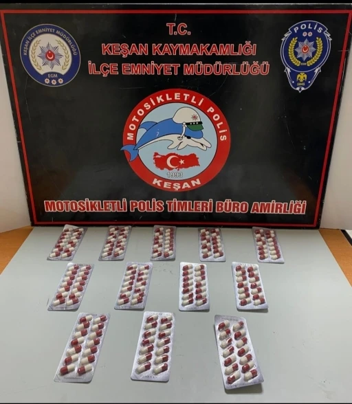 Keşan’da 168 adet sentetik ecza ele geçirildi
