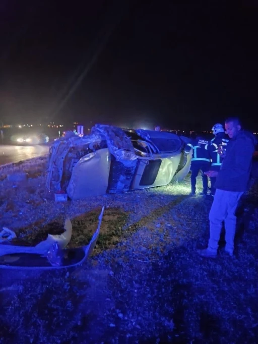 Kırıkhan’da takla atan otomobilin sürüsü yaralandı
