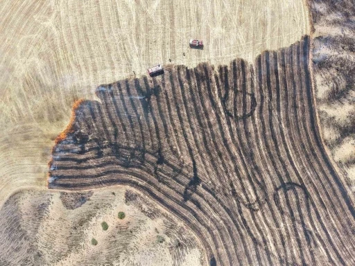 Kırıkkale’de anız yangını
