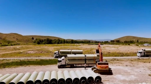 Kırklartepe Barajı sulama inşaatında çalışmalar devam ediyor
