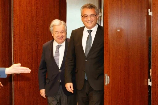 KKTC Cumhurbaşkanı Erh&uuml;rman, BM Genel Sekreteri Guterres ile bir araya geldi
