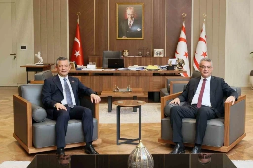 KKTC Cumhurbaşkanı Erh&uuml;rman, CHP Genel Başkanı &Ouml;zel&rsquo;i kabul etti
