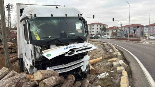 Kontrolden &ccedil;ıkan tır, kereste fabrikasının deposuna girdi
