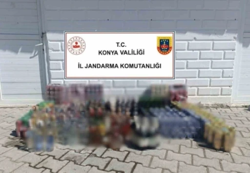 Konya’da jandarmadan izinsiz alkollü içecek satışına darbe
