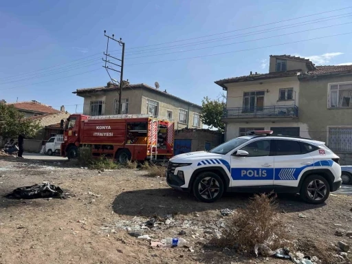 Konya’da kullanılmayan müstakil evde yangın
