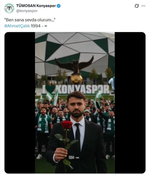 Konyaspor&rsquo;dan Ahmet &Ccedil;alık paylaşımı
