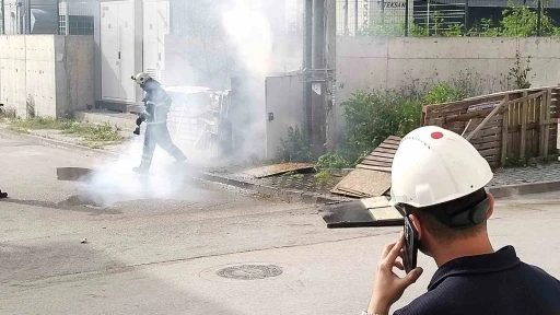 K&ouml;rfez&rsquo;de trafo yangını paniğe neden oldu
