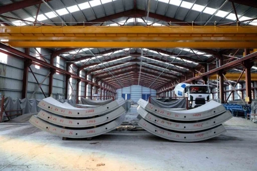 K&ouml;rfezray Metro Projesi t&uuml;nelleri i&ccedil;in 6 bin 754 segment &uuml;retildi
